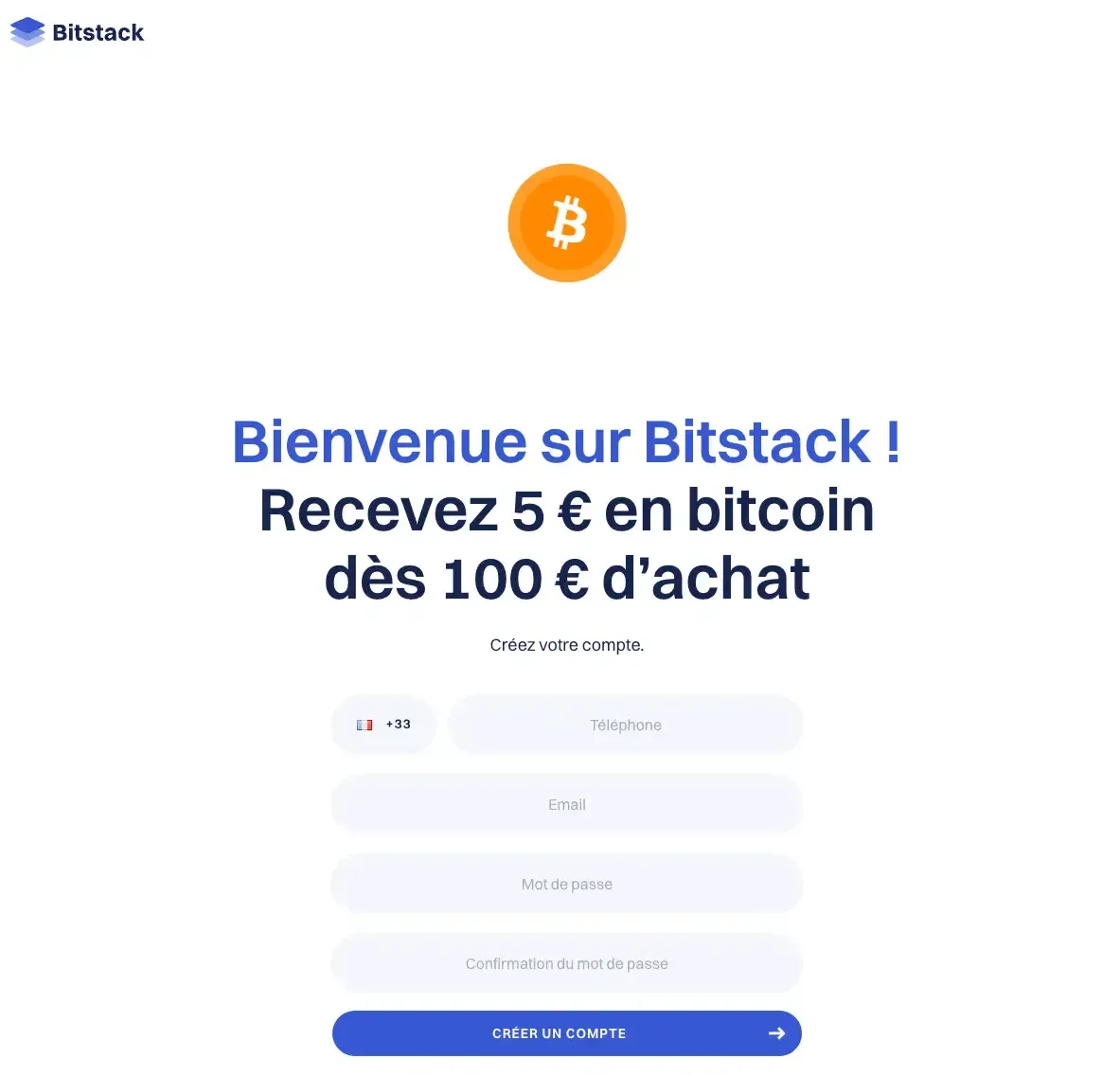bitstack creation du compte