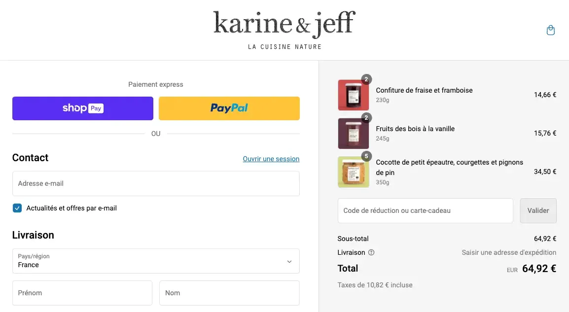 karine jeff bon de reduction