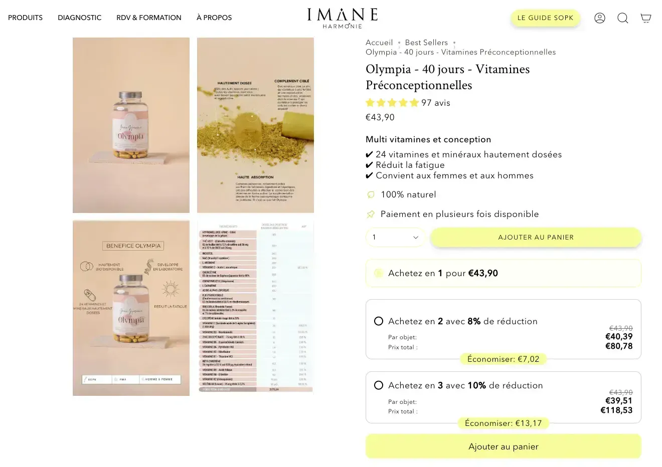 imane harmonie promotions quantites