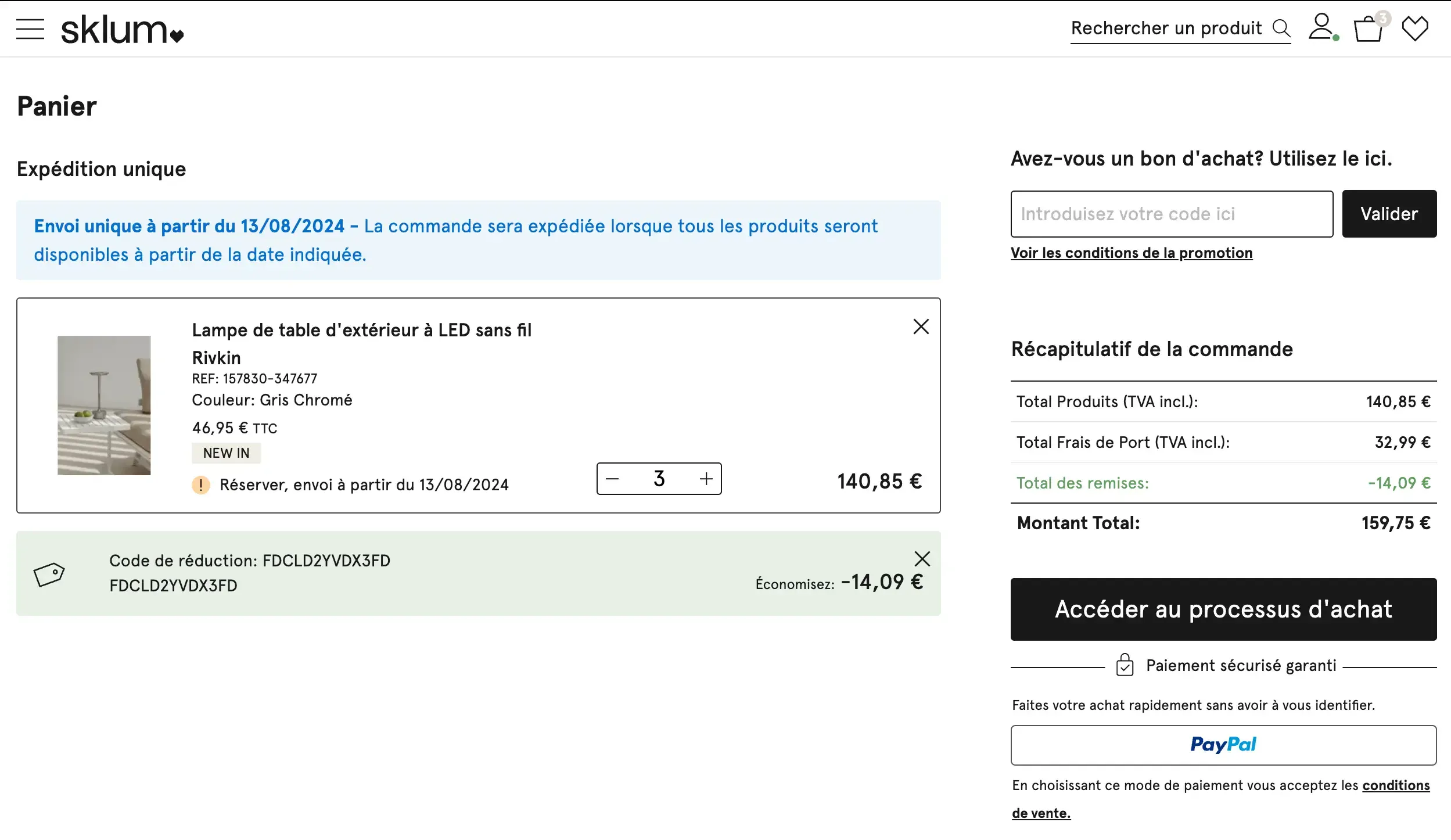 Reduction active chez SKLUM
