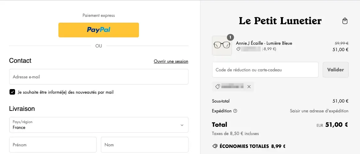 le petit lunetier code promotion