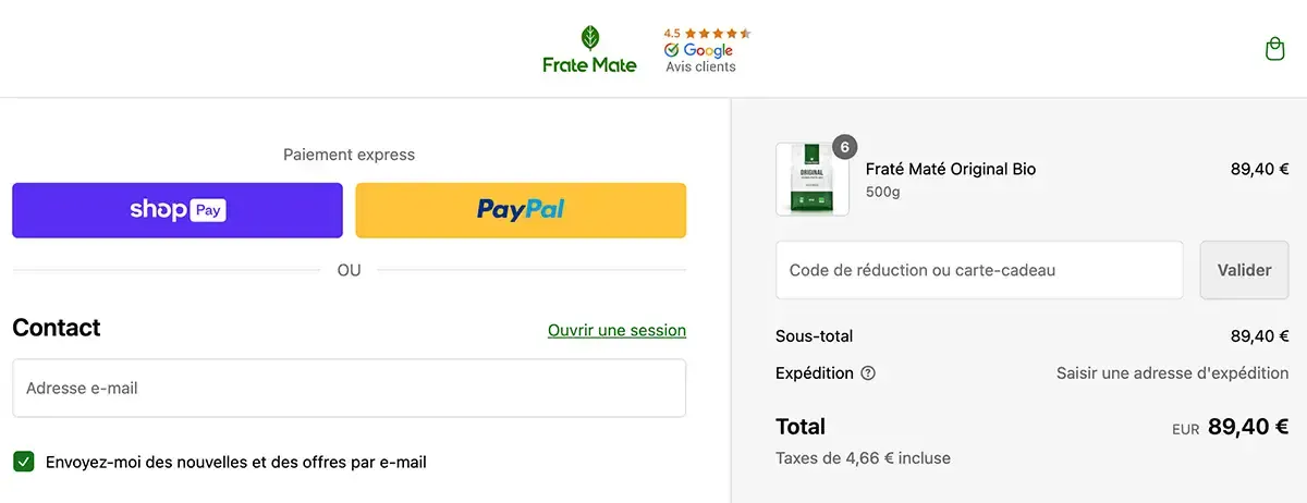frate mate code promo