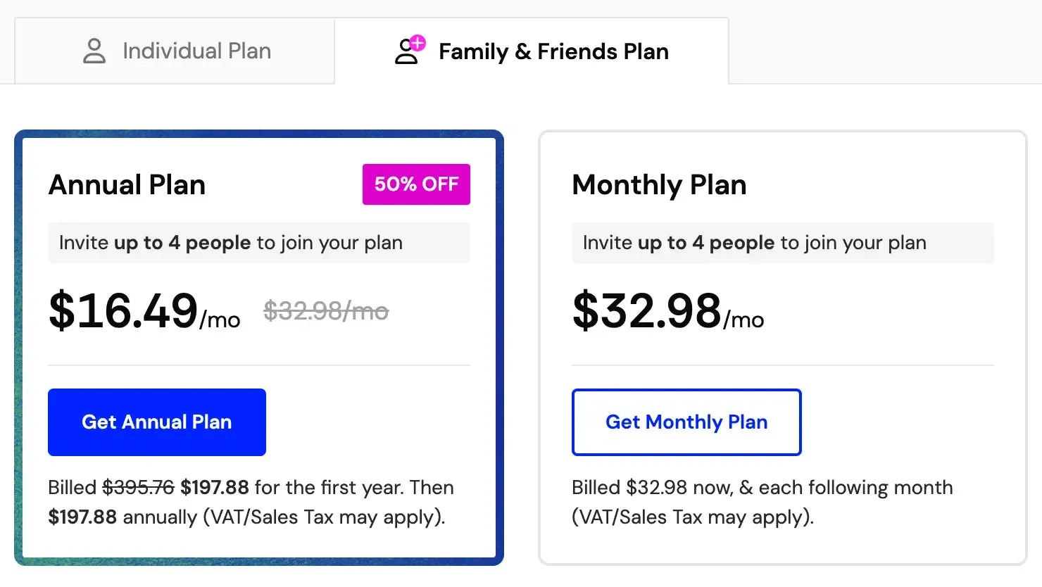 incogni plan friends and family
