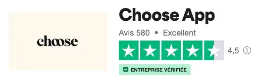 Les avis choose sur trustpilot