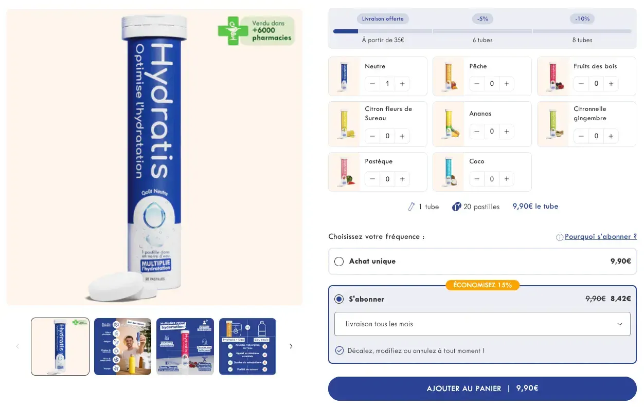 hydratis abonnement