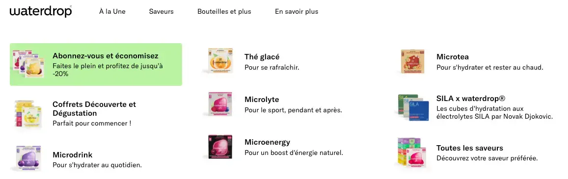 waterdrop saveurs