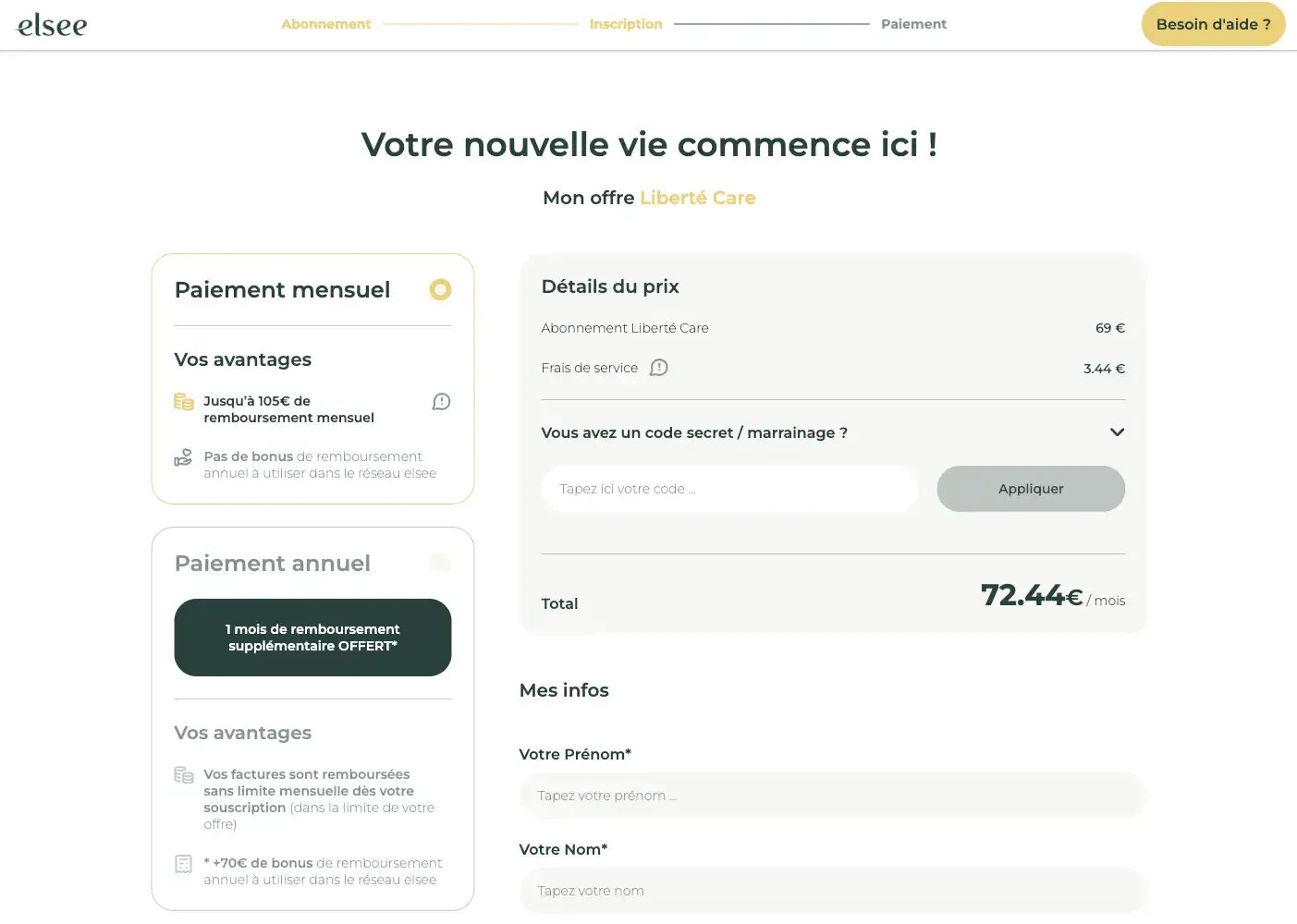 elsee paiement et code promo