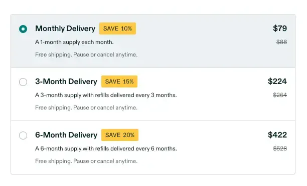 nutrafol subscriptions