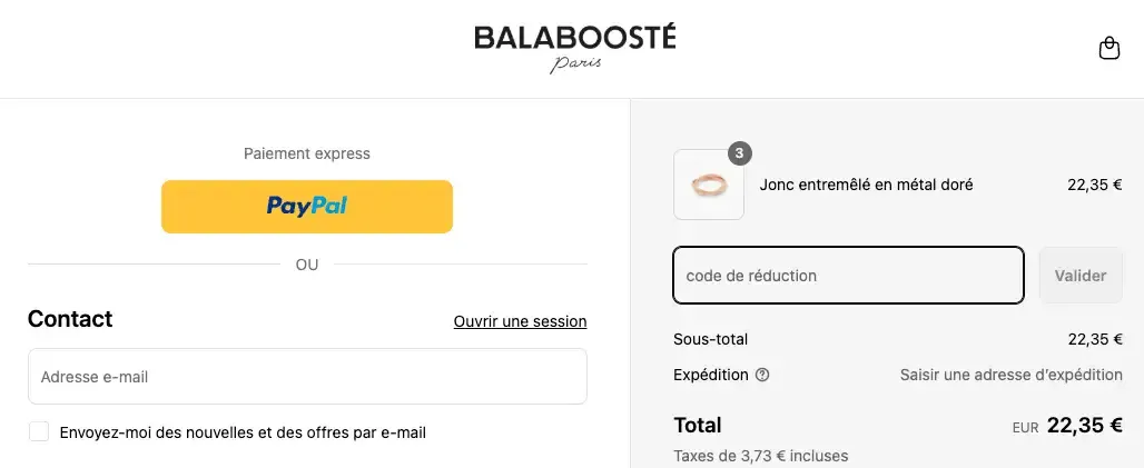 balabooste ajouter coupon