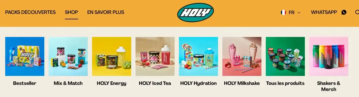 holy gamme produits