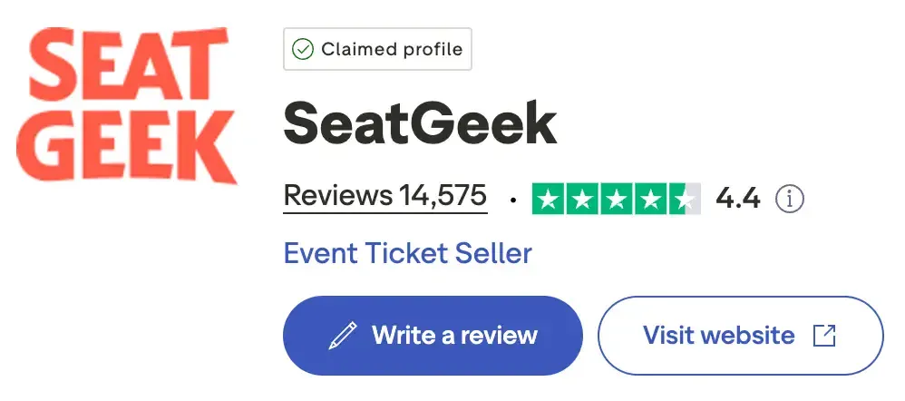 seatgeek trustpilot reviews