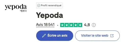 yepoda avis clients trustpilot