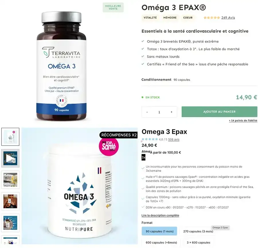 terravita vs nutripure omega 3