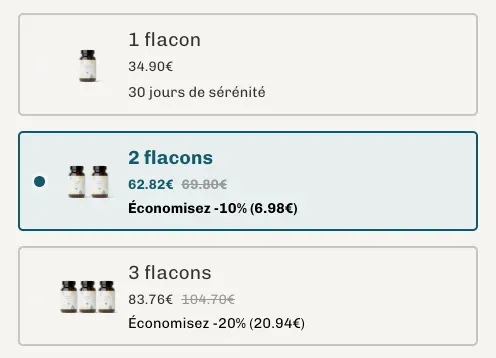 Les offres disponible sur les champi