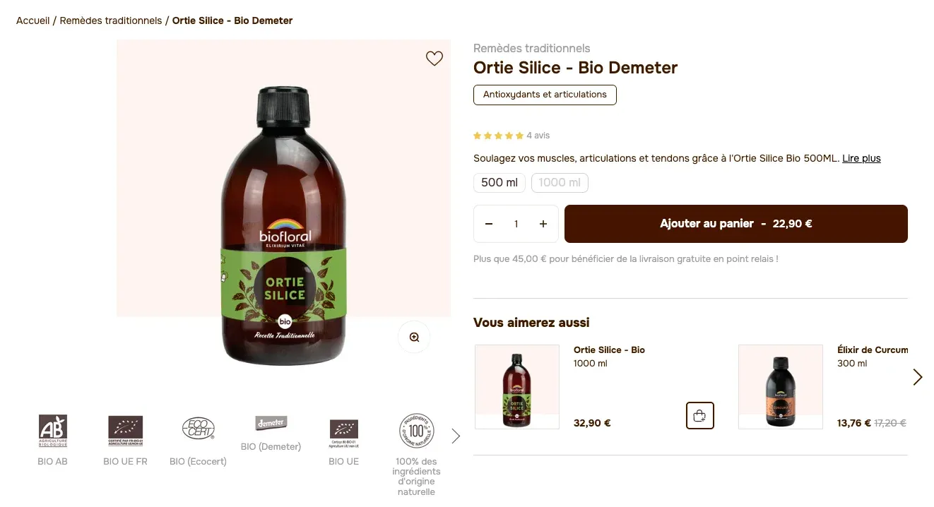 biofloral ortie silice