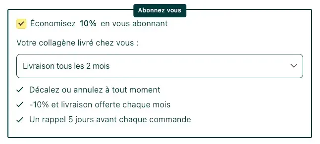 humbleplus collagene abonnements