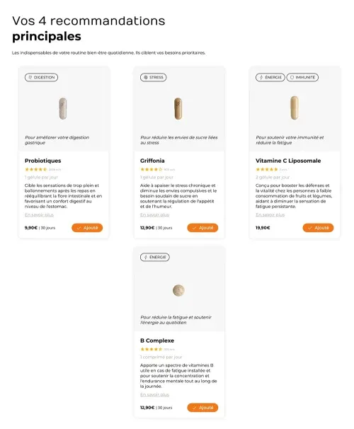 Mes reco après le questionnaire Cuure