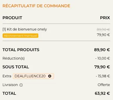 Preuve code promo Cuure