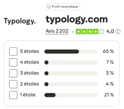 Les avis clients chez Typology