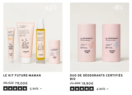 Les coffrets Joone en réduction