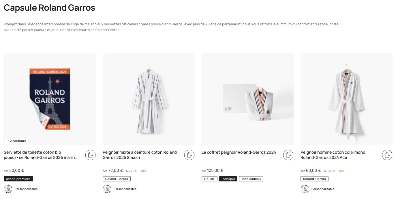 Les collaborations chez Carré Blanc Les collaborations chez Carré Blanc