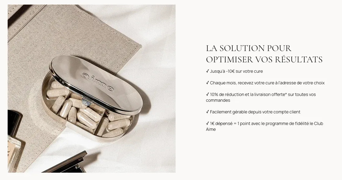 Les avantages de l'abonnement Aime Skincare