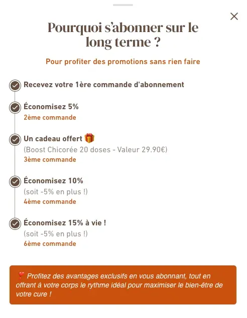 Les différents paliers d'abonnement chez French Mush