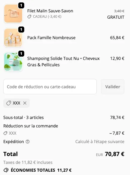 Comment utiliser le code promo unbottled