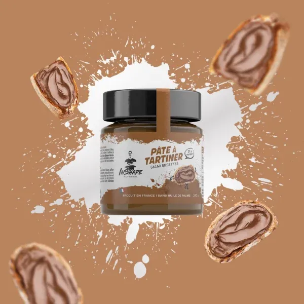 Pâte à tartiner cacao noisettes d'Inshape Nutrition