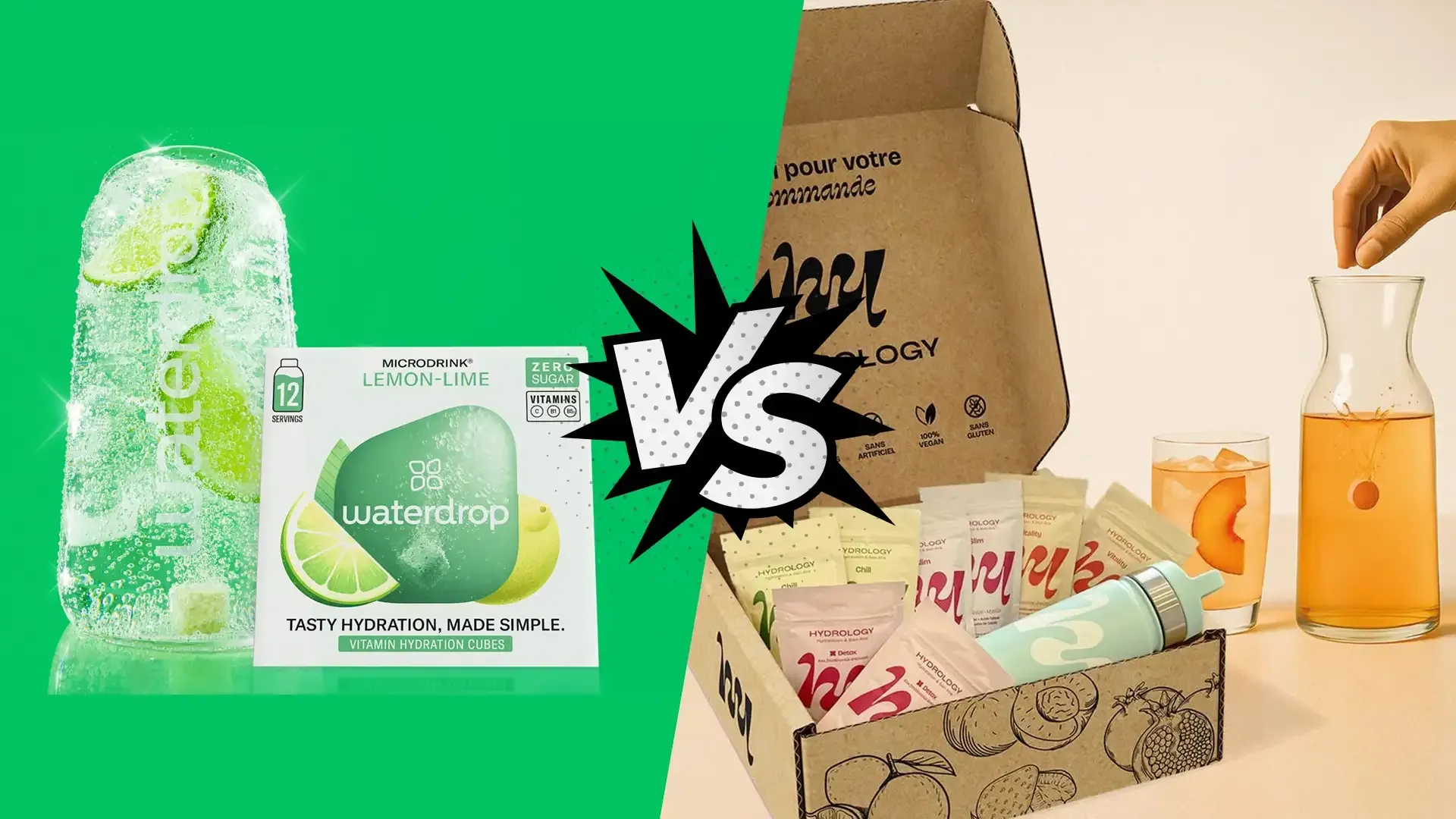 Hydrology ou Waterdrop : le comparatif ultime pour bien s’hydrater