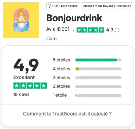 Avis clients de Bonjour : 4,9/5
