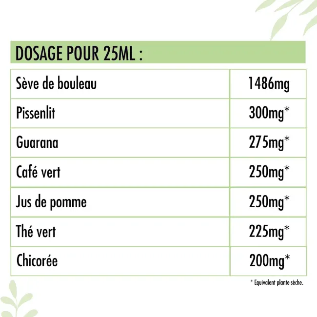 Le dosage pour une dose de Bruleur bio