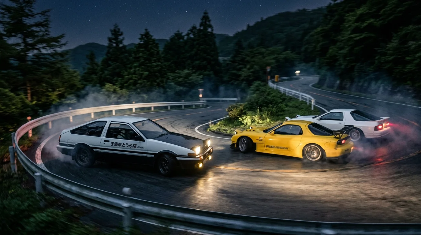 Initial D : le guide ultime de toutes les voitures de la légende du touge