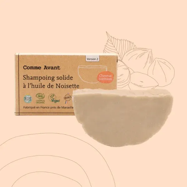 Comme Avant - Shampoing solide bio à l'huile de noisette