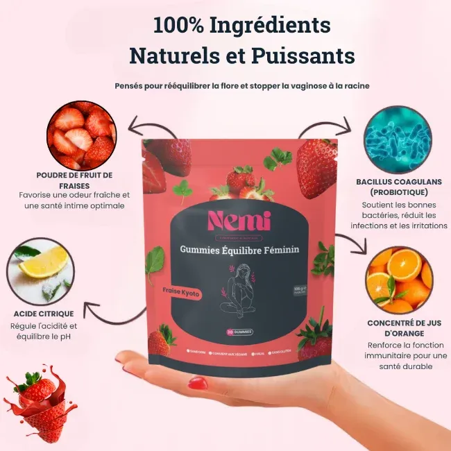 Les ingrédients 100% naturels des gummies Nemi
