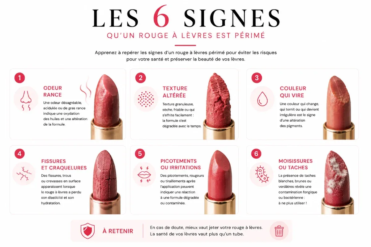 Les 6 signes qu'un rouge à lèvres est périmé