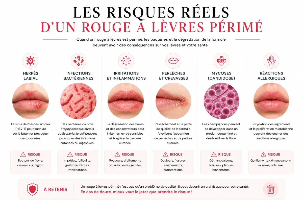 Les 6 risques réel d'utiliser un rouge à lèvres périmé