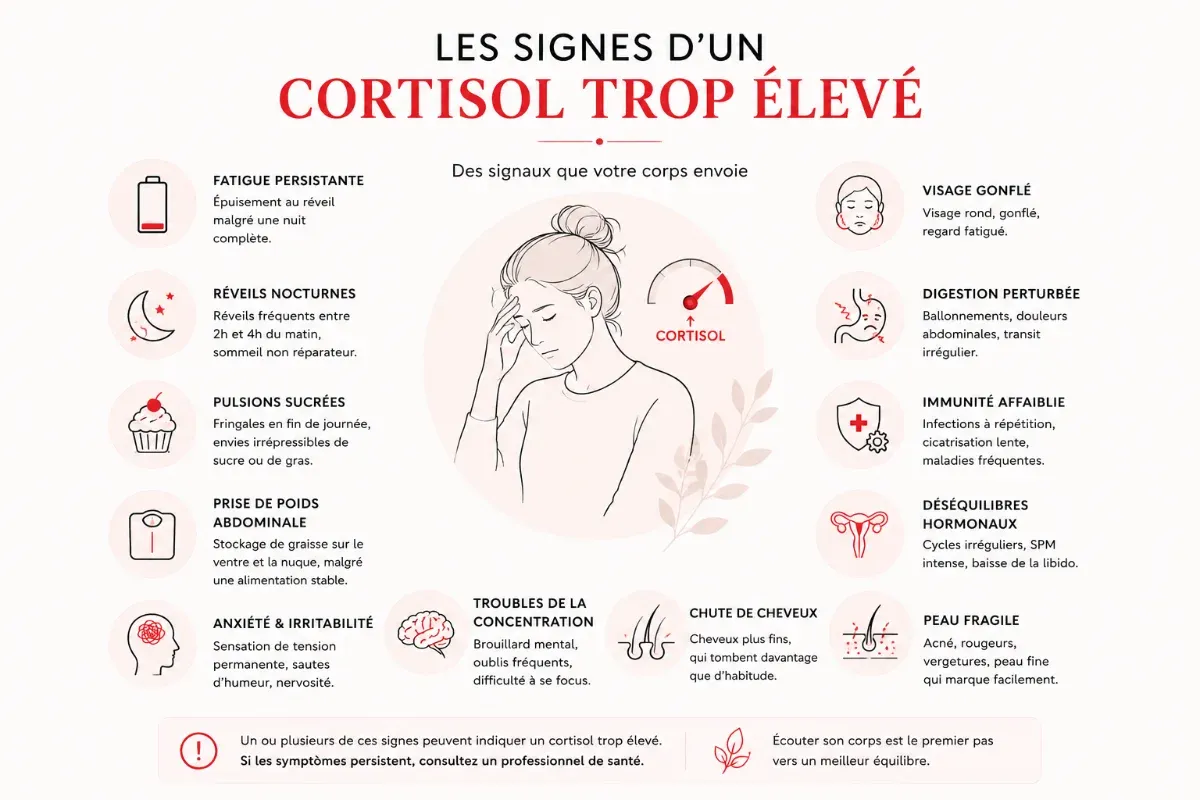 Les signes d'un cortisol trop élevé