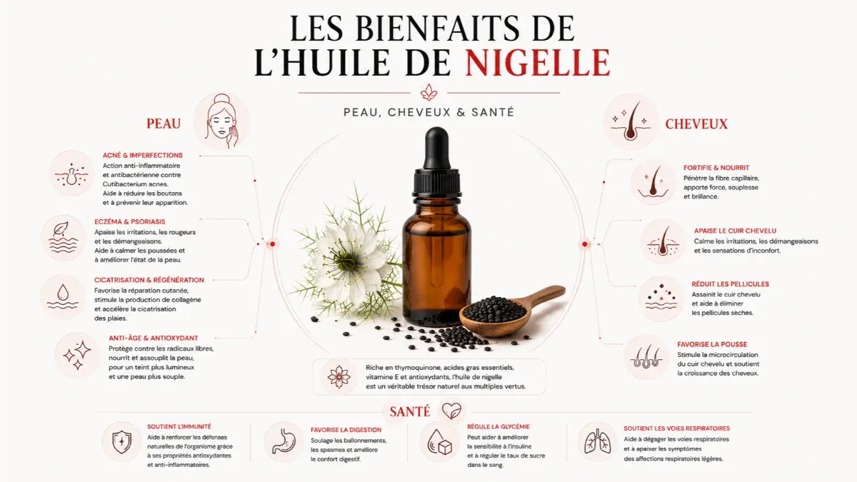 Les bienfaits de l'huile de Nigelle