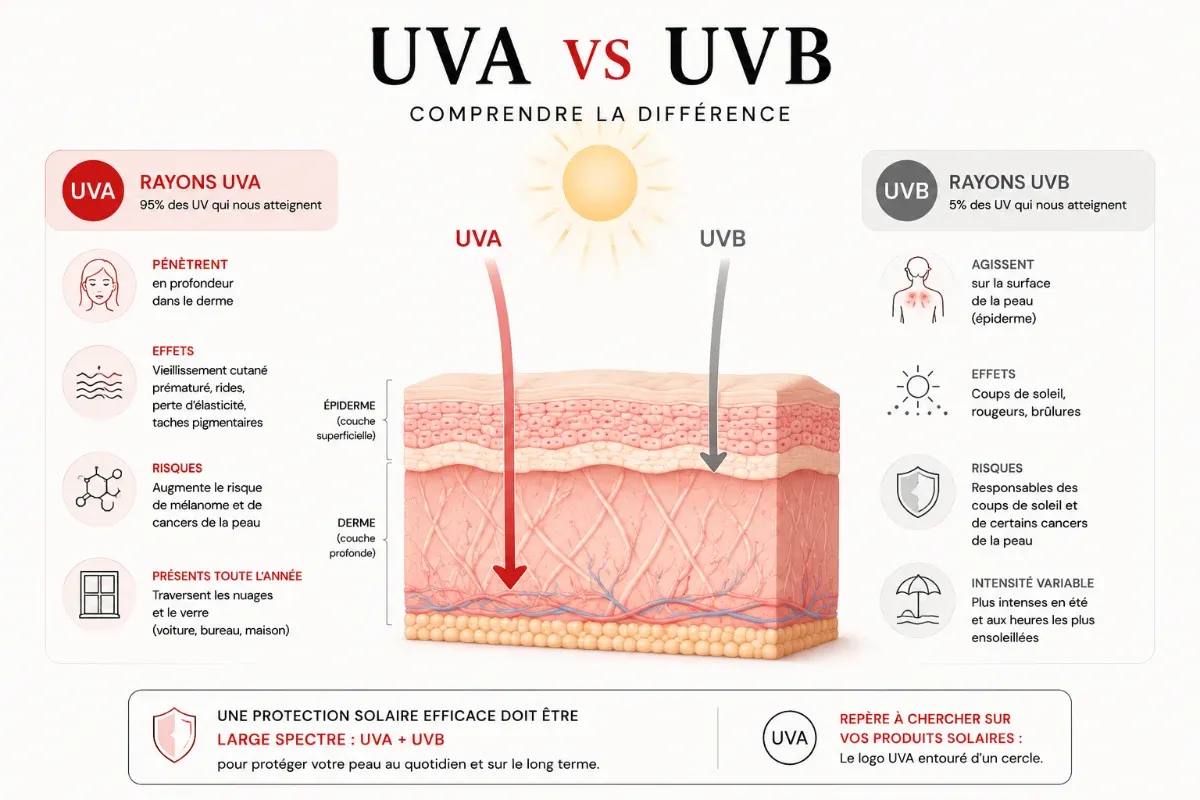 La différence entre UVA et UVB