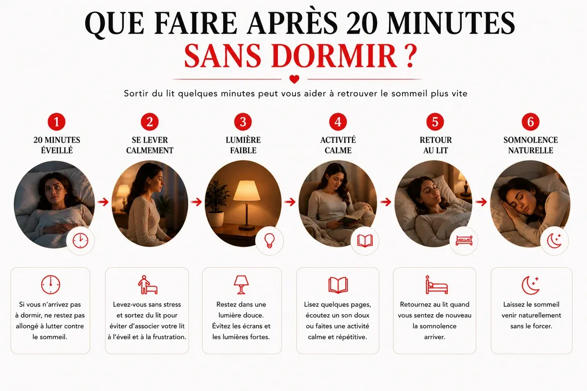 Que faire après 20 minutes sans dormir