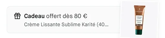 Exemple de cadeau offert sur Choose avec une crème lissante dès 80€ d'achat