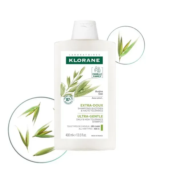 Shampoing sans sulfate Klorane à l'avoine