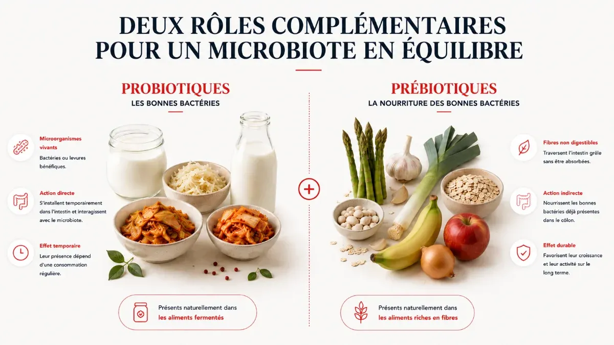 Légumes riches en prébiotiques comme l'ail, l'oignon et le poireau
