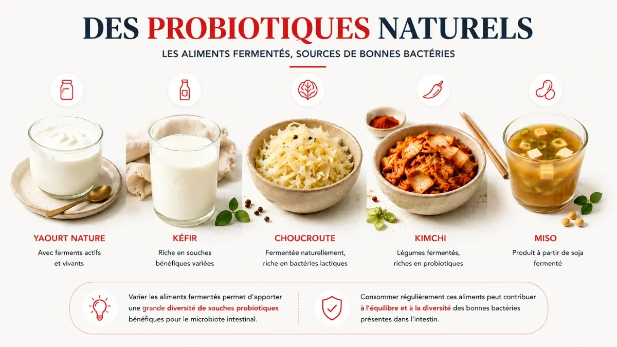 Compléments de probiotiques en gélules pour le microbiote