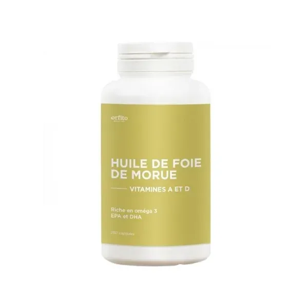 Huile de foie de morue 250 capsules - Orfito