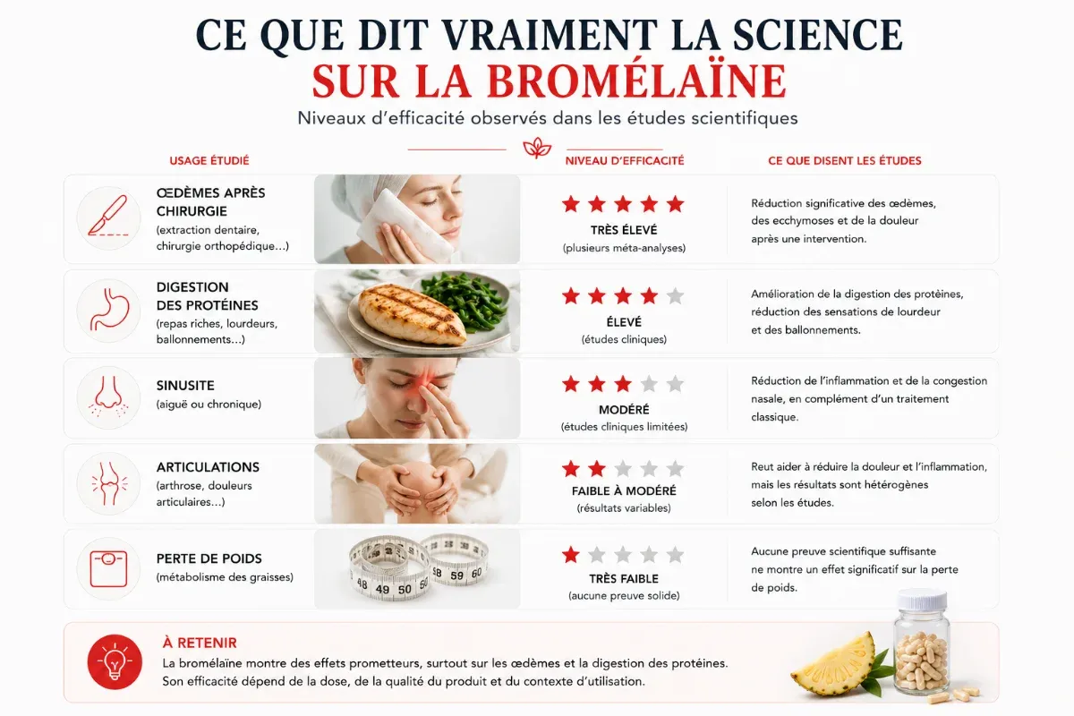 Comment prendre la bromelaine selon l'objectif digestif ou anti-inflammatoire