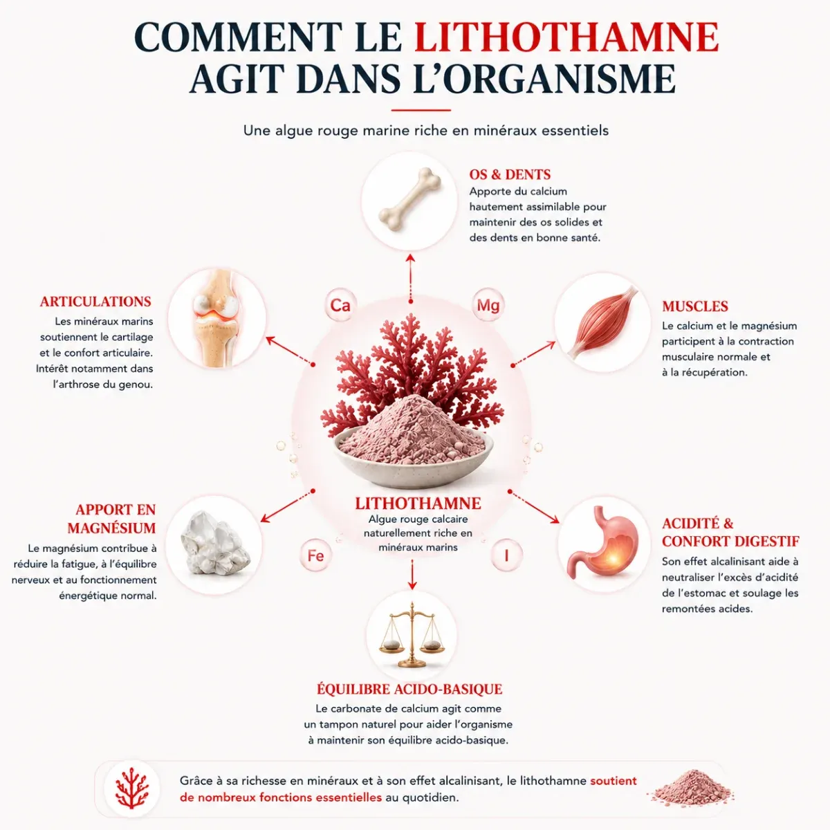 Lithothamne pour reduire l'acidite de l'estomac et les remontees acides