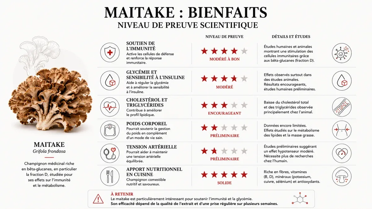 Infographie : À qui s'adresse le maitake