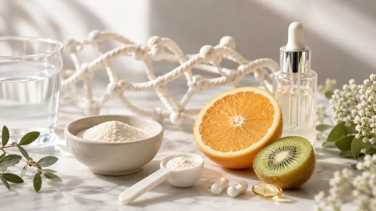 Collagene et vitamine c en complément alimentaire naturel